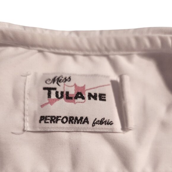 Miss Tulane White Peter Pan Collar Girls Blouse Size 08 - Picture 5 of 6